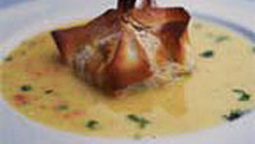 Petits paniers de poissons sauce safranée