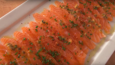 Saumon mariné fruits de la passion