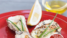 Huîtres chaudes à l’huile d’olive