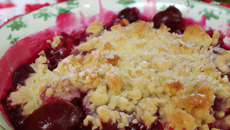 Crumble aux cerises