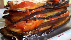 Mille feuilles d'aubergine au cumin