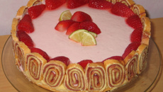 Douceur acidulée au citron vert et à la fraise