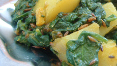 Recette indienne Aloo palak