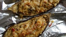 Aubergine farcie au tofu