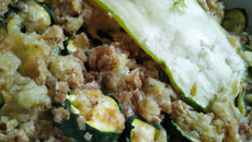 Crumble de courgettes au chèvre maison