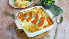 Lasagnes de tortillas au potimarron rôti et Saint-nectaire