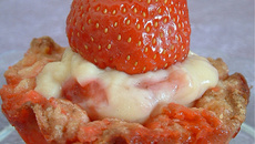 Tartelette aux fraises et aux pralines
