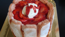 Charlotte aux fraises vanillée