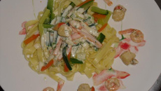 Duo Saint-Jacques et crevettes à l'aneth