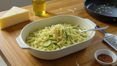 Mêli-mêlo de pâtes et courgettes