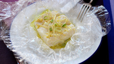 Papillote de cabillaud gingembre et citronnelle