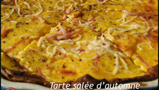 Tarte salée d'automne courge patates douces