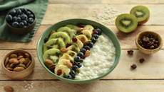 Riz au lait d'amandes du petit-déjeuner