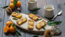 Financiers à la Clémentine de Corse, brousse et noisettes