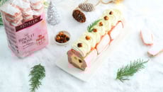 Bûche glacée à la fleur d'oranger et noisettes caramélisées