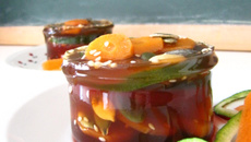 Aspic de légumes au bouillon ariake