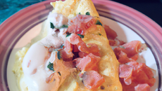 Omelette aux 2 saumons et ricotta