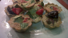 Flans de ratatouille au basilic