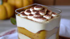 Verrine de potiron vanillé façon tiramisu