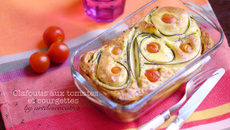 Clafoutis aux tomates et courgettes