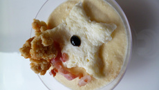 Îles flottantes au comté façon crumble