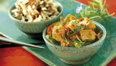 Sauté de Tofou au curry et petits légumes