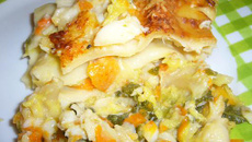Lasagne chou vert-haddock