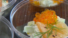 Verrines tarator au saumon