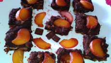 pavé chocolat aux péches fondantes