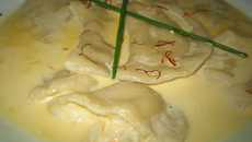 Ravioles de scampis à  la crème