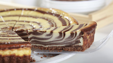 Zebra cheesecake aux 2 chocolats