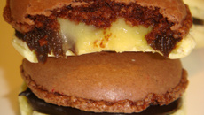 Macarons chocolat cœur de citron