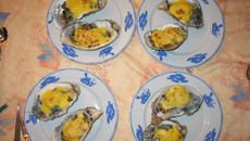 Huîtres chaudes au Champagne