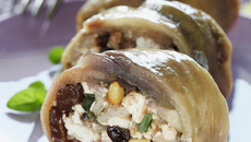 Feuilles d'aubergines farcies façon feuilles de vigne