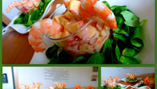 Cocktail de crevettes aux pommes et au cognac