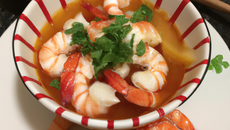 Soupe Thaï aux crevettes