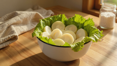 Cœur de palmier en salade, vinaigrette légère au citron