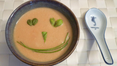 Velouté courgette thon tomate