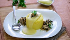 Polenta aux champignons et fondue moutardée