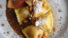 Ravioli sucré et salé aux pommes et chèvre