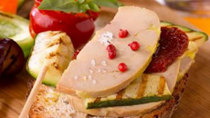 Foie Gras et petits légumes à la Plancha