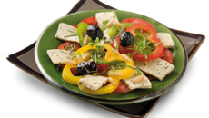 Carpaccio estival de tomates et Tofou aux herbes