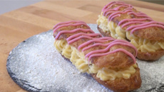 Éclairs roses bonbon