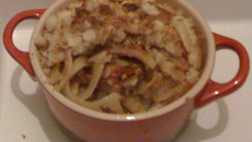 Pasta à la salade cuite, tomates confites, noix et crème