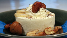 Blanc manger Coco Banane et châtaignes Périgord Limousin grillées