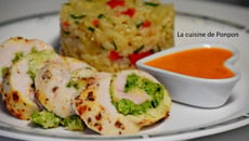 Filet de poulet farci au pesto vert de courgette