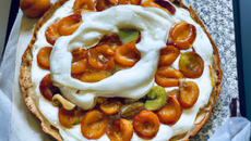 Tarte aux abricots et sa crème au nougat