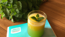 Jus de pomme à la menthe