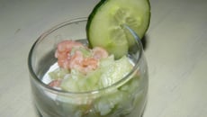 Verrines saumon / concombre