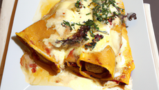 Cannellonis de crêpes au fromage de brebis